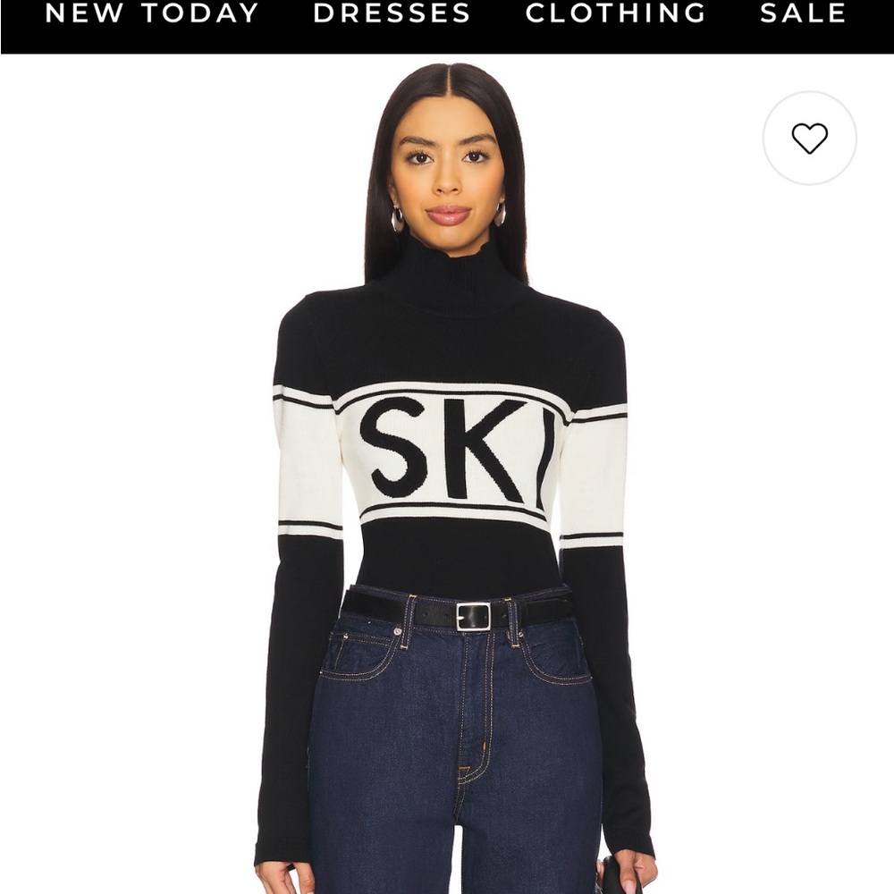 Janna ski sweater in black & white